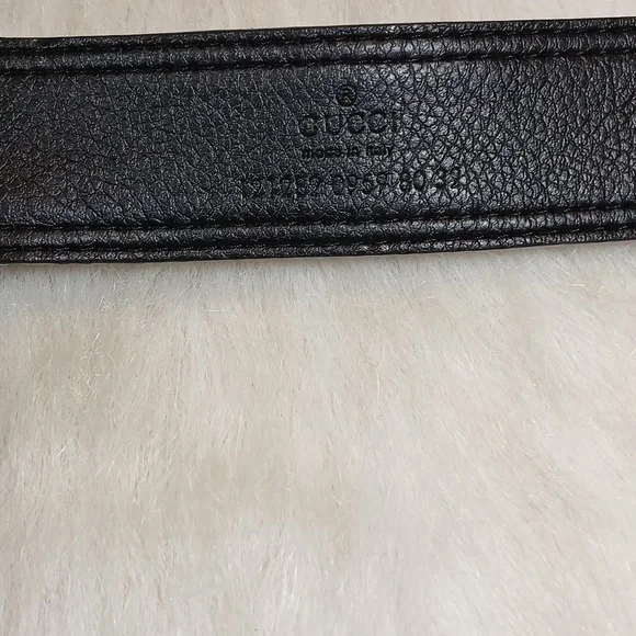 Gucci Elegant Black/ Red/Green  Belt  121282 0959 80 32 - Picture 5 of 8